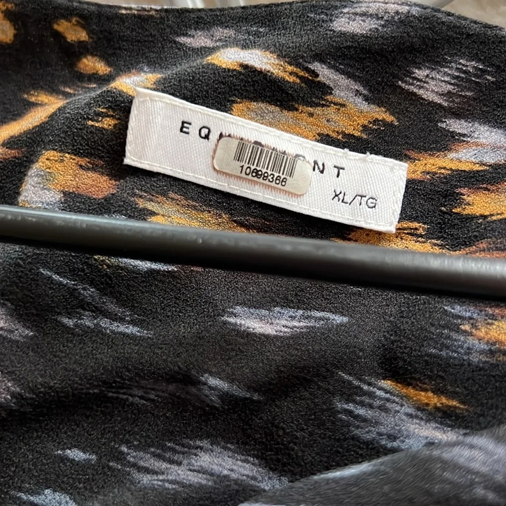 Equipment Black and Gold Patterned Dress - Picture 5 of 5